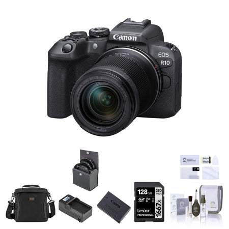 Canon EOS R10 Mirrorless Camera with 18-150mm Lens, Bundle with Essentials Kit