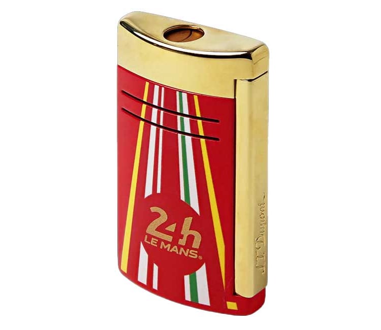 Angled view of S.T. Dupont red lighter